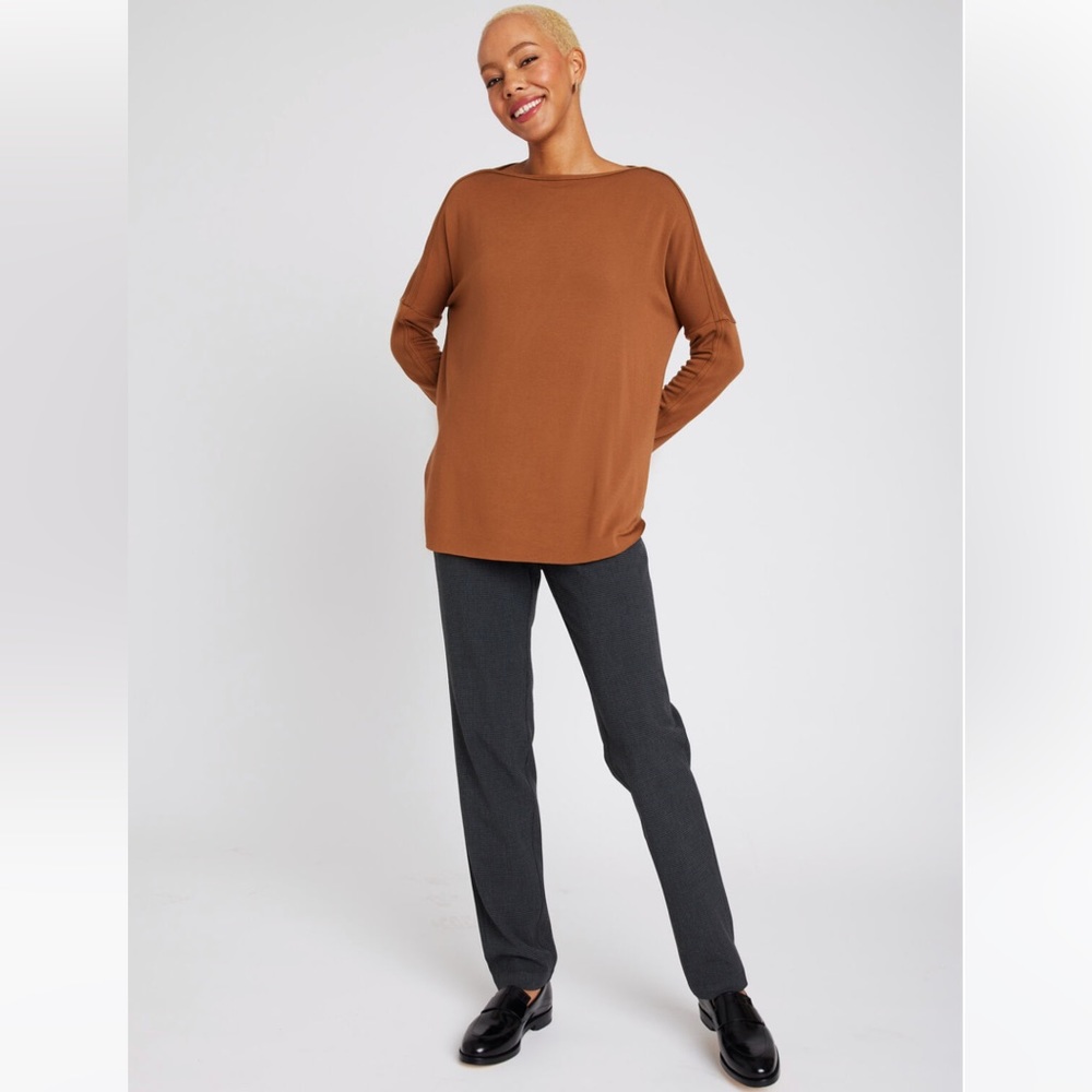 Kit and Ace BURROW PULLOVER - Heathered Toffee - Picture 4 of 10